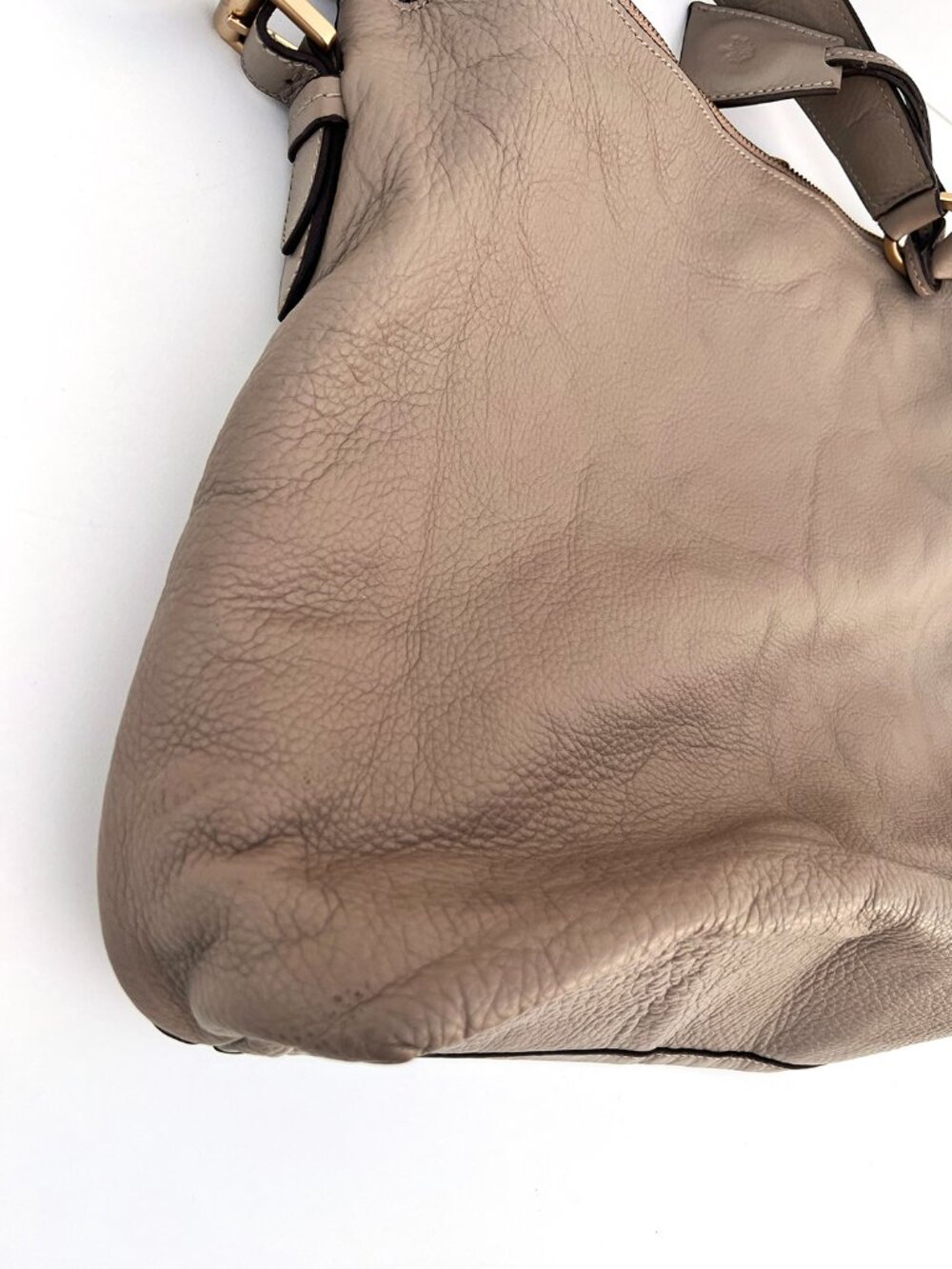 MULBERRY Taupe Pebbled Leather Slouchy Hobo Bag - Picture 13 of 16